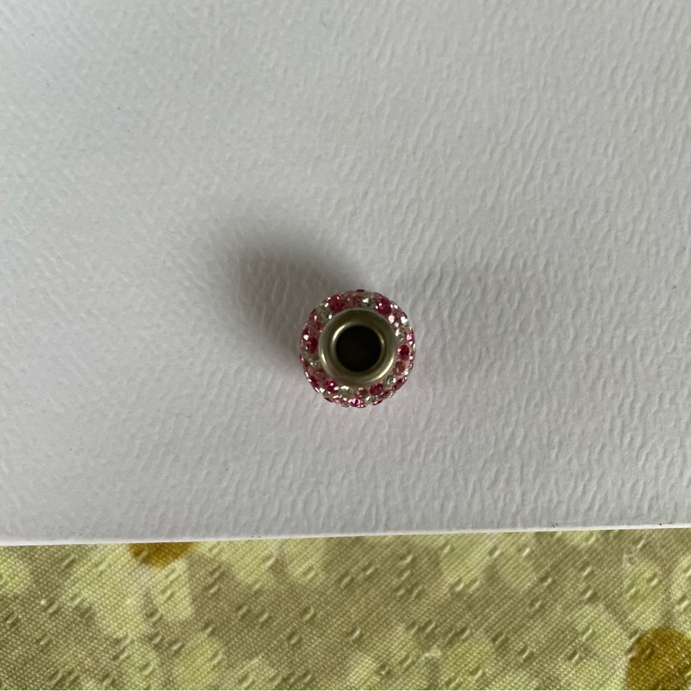 Pink Rhinestone Charm (NOT Pandora) - Picture 5 of 7